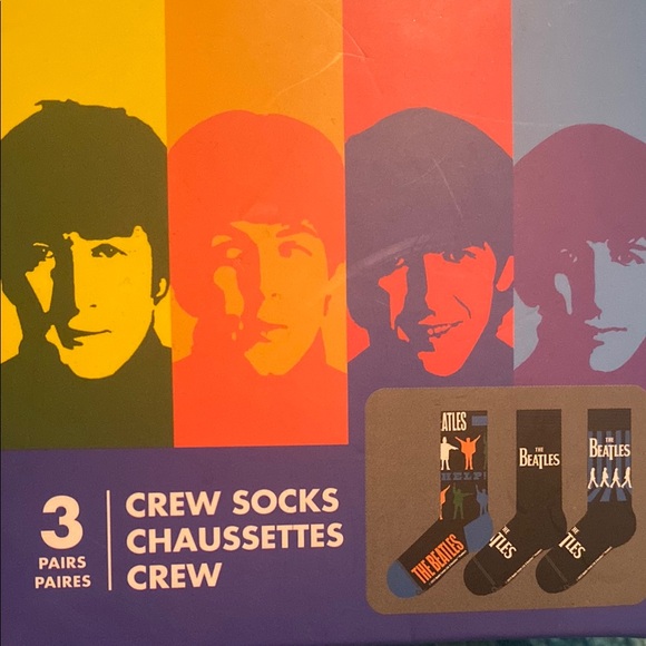The Beatles Multicolor Crew Socks (3pair) - Picture 2 of 4